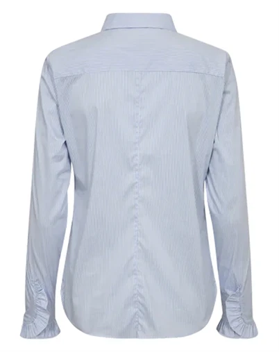Mos Mosh - MMMattie Flip Stripe Shirt - Light Blue 